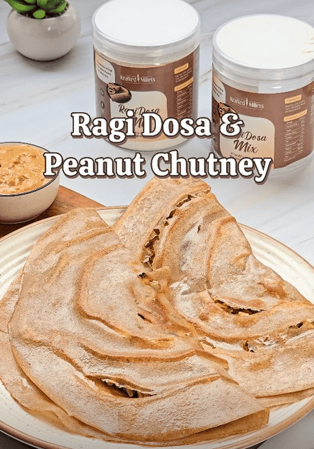 Ragi Dosa & Peanut Chutney